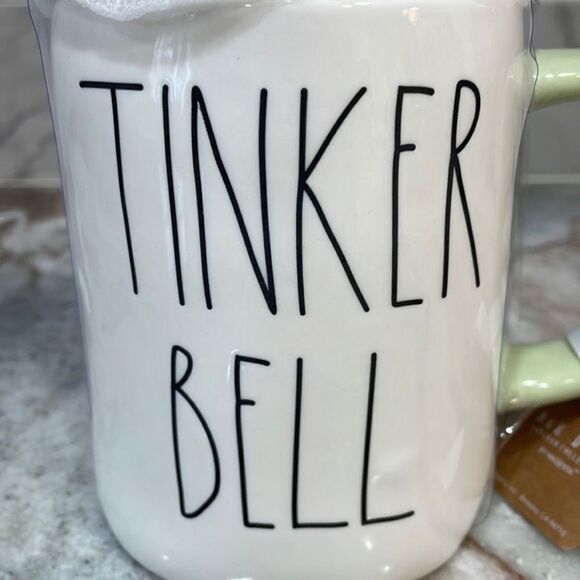 NWT Gorgeous 3D Rae Dunn Disney Mug White Ceramic Tinkerbell Tinker Bell - Picture 7 of 12